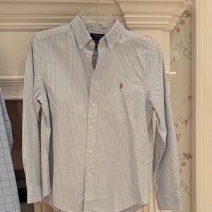 Polo by Ralph Lauren Blue & White Pinstripe Button-Down Shirt